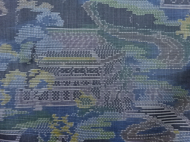 アンティーク　茶屋辻模様織り出し本場泥大島紬着物